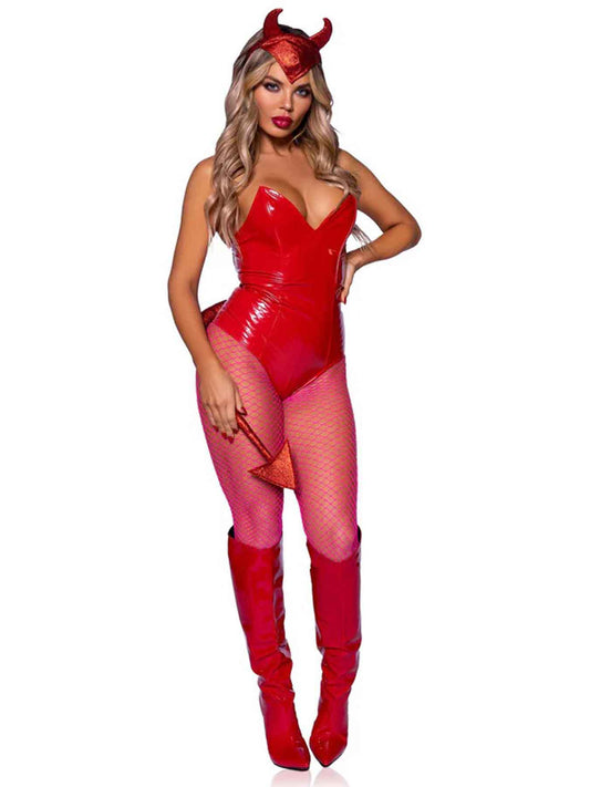 Devil Horns Headband and Tail Set - Red - Default Title